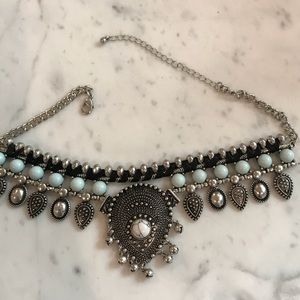 Faux stone choker-boho